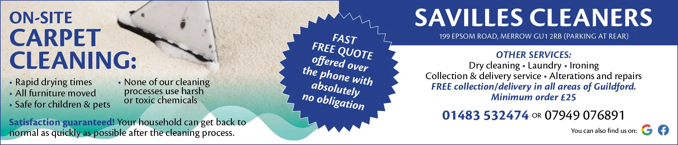 Savilles Cleaners Merrow